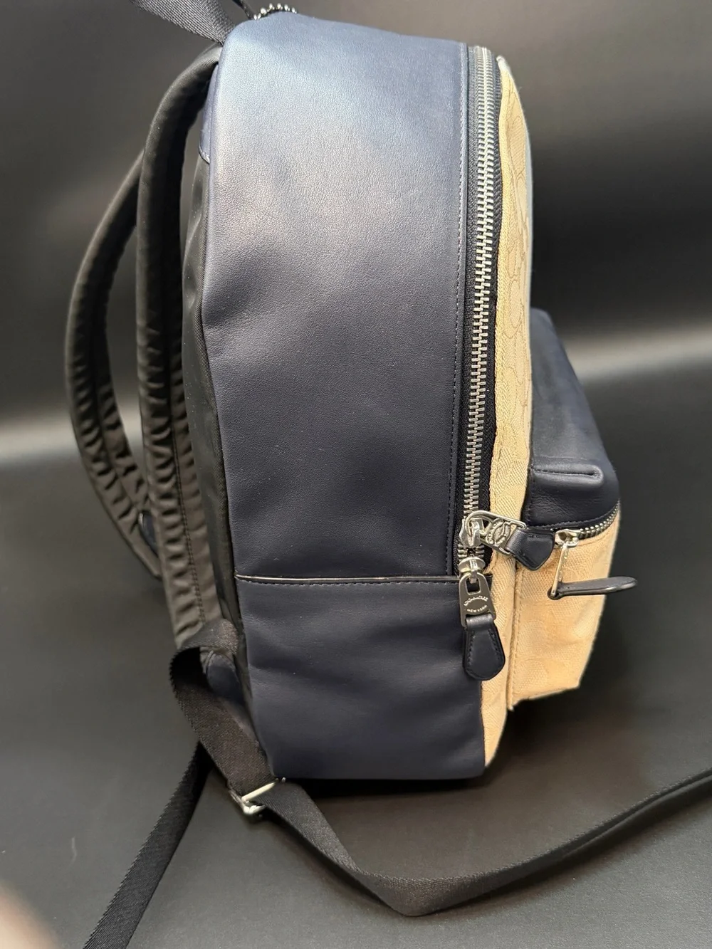 Coach F68034 Signature Medium Charlie Backpack Jacquard Stripe